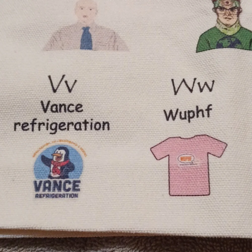 The "Office Alphabet" Canvas Tote Bag - Picture 6 of 6